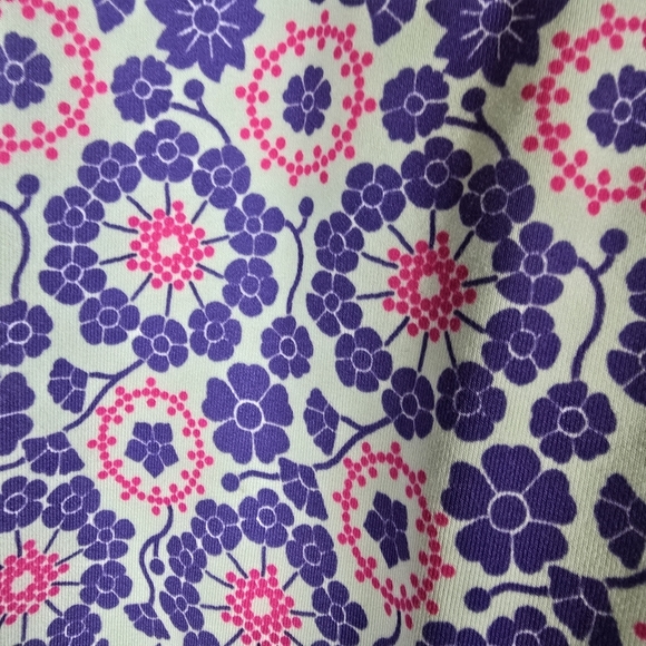 Lululemon Wunder Under Cropped Twiggy Printed Power Purple/Aquamarine Size 8 - Picture 5 of 12